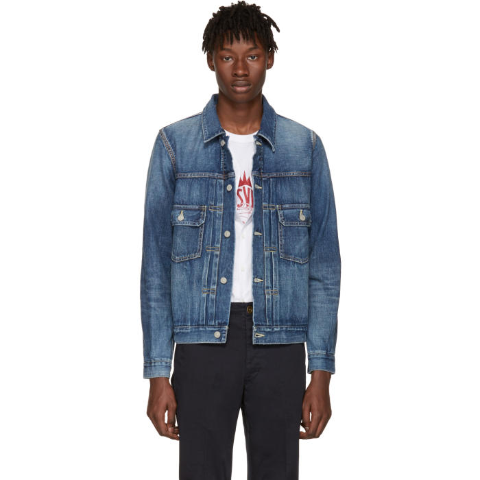 Visvim Blue Damaged Denim 101 Jacket Visvim