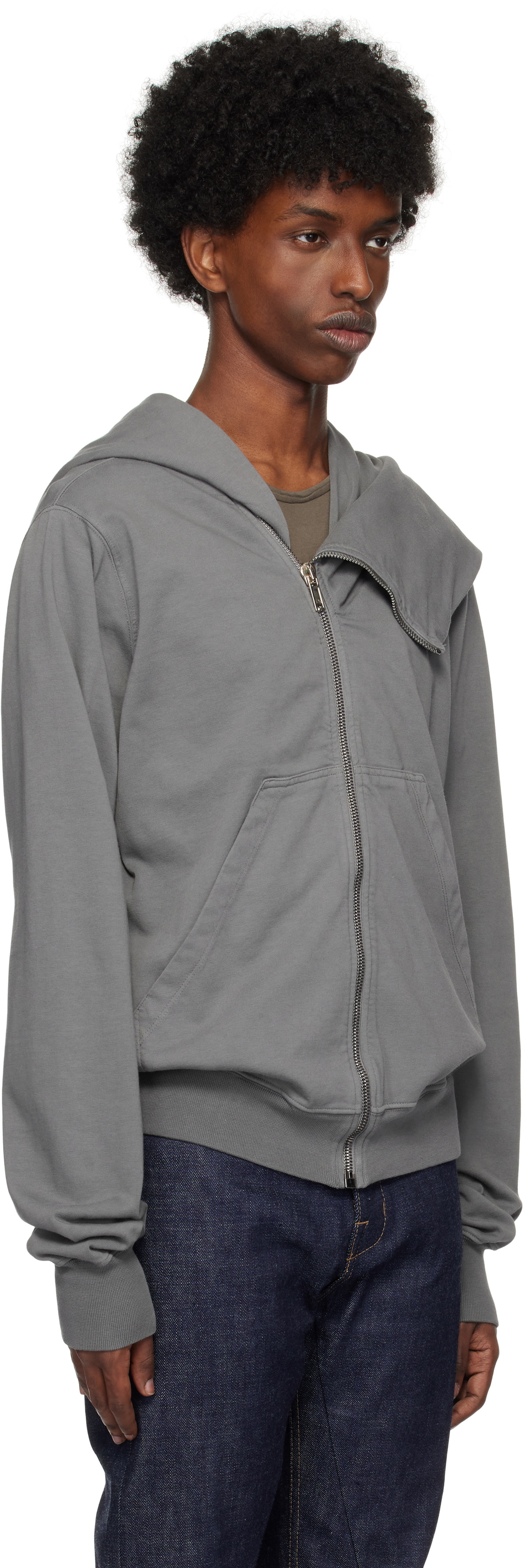 Rick Owens DRKSHDW Gray Porterville Mountain Hoodie Rick Owens Drkshdw