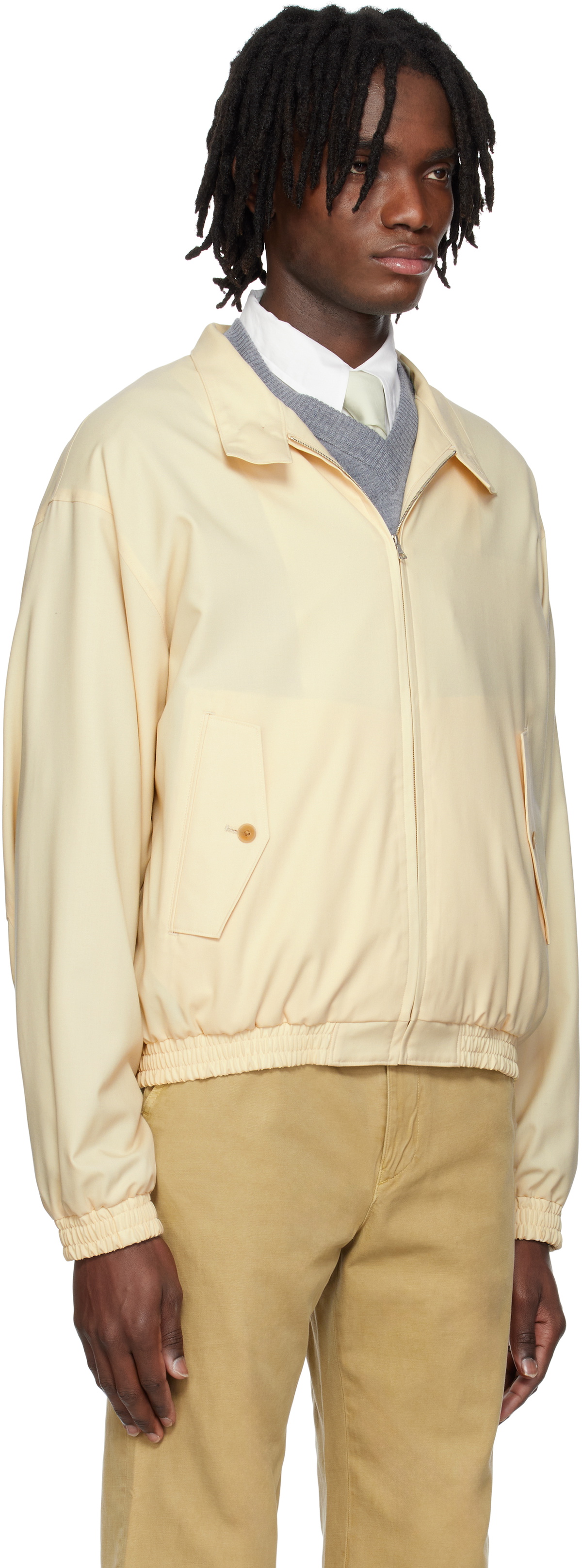 AURALEE Off-White Super Fine Tropical Wool Jacket Auralee