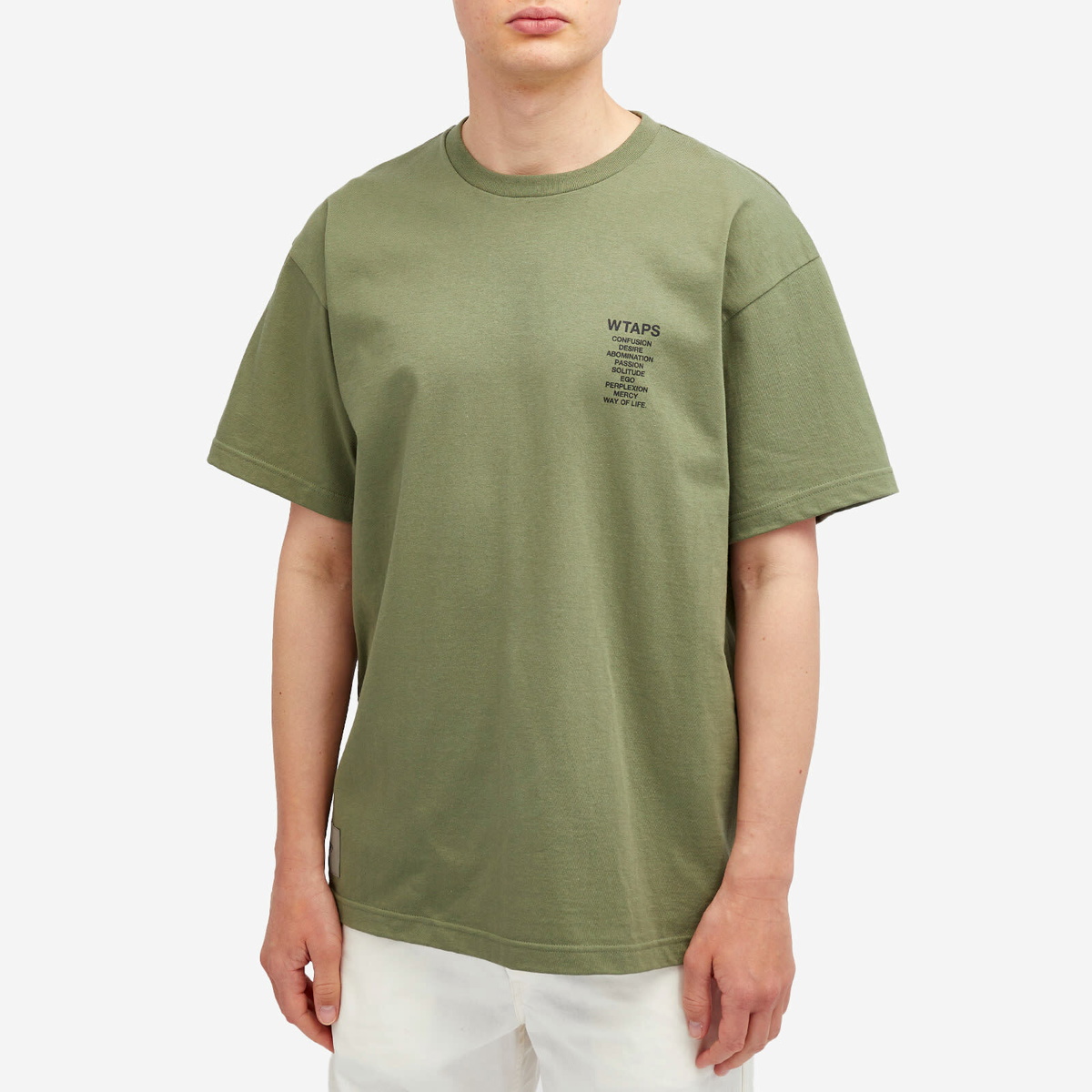 WTAPS Men's Ingredients Spec T-Shirt in Olive Drab WTAPS