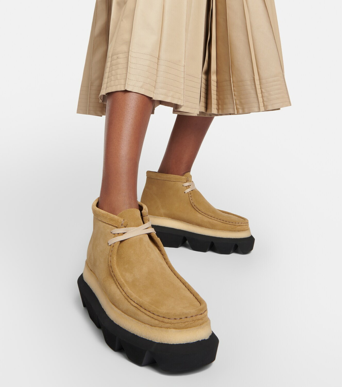 Sacai Clarks Hybrid Wallabee suede boots Sacai