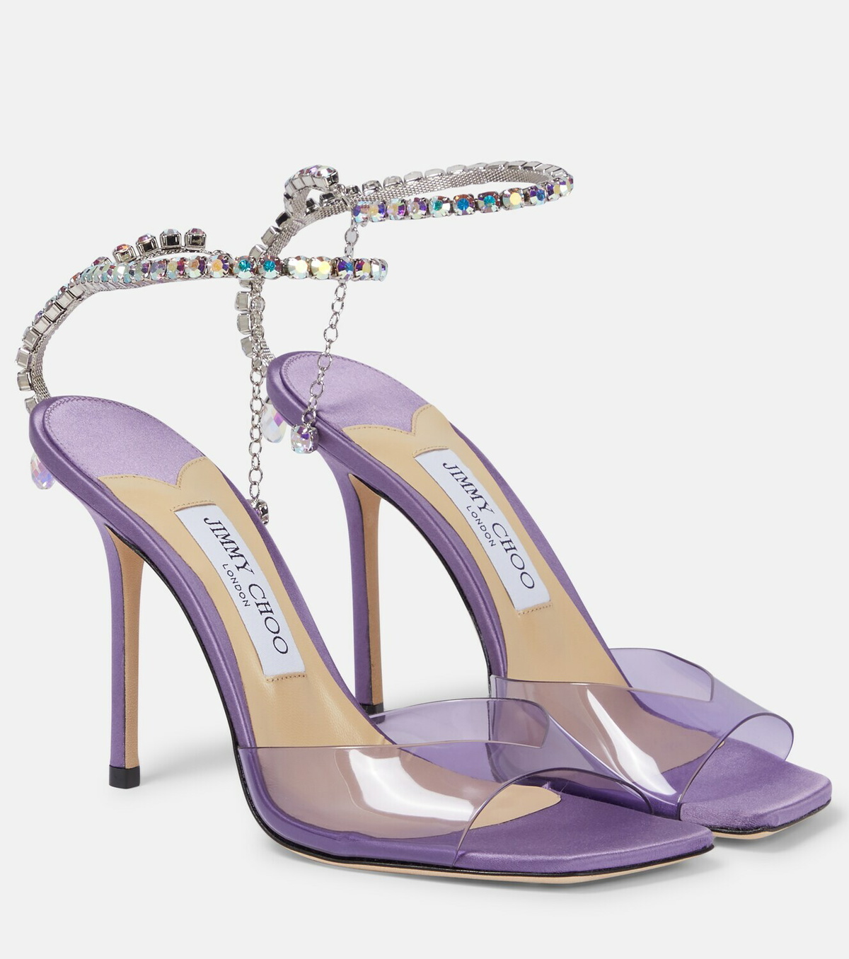 Jimmy Choo - Saeda 100 embellished PVC sandals Jimmy Choo