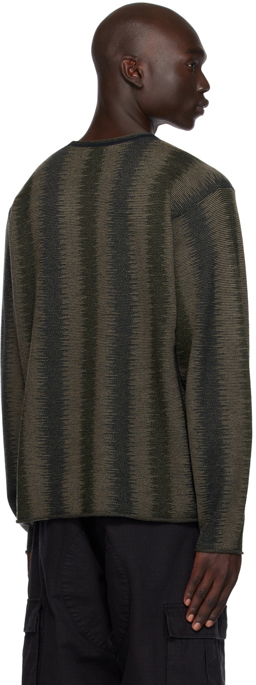 Stüssy Khaki Shadow Stripe Sweater Stussy