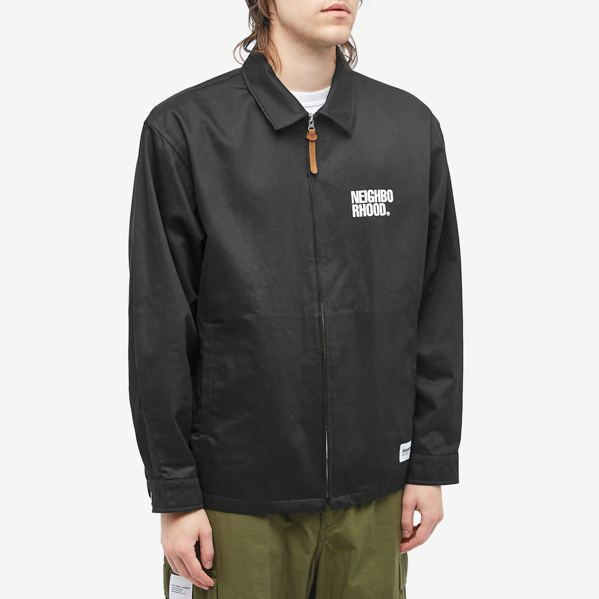 Neighborhood Men's Zip Work Jacket in Black Neighborhood