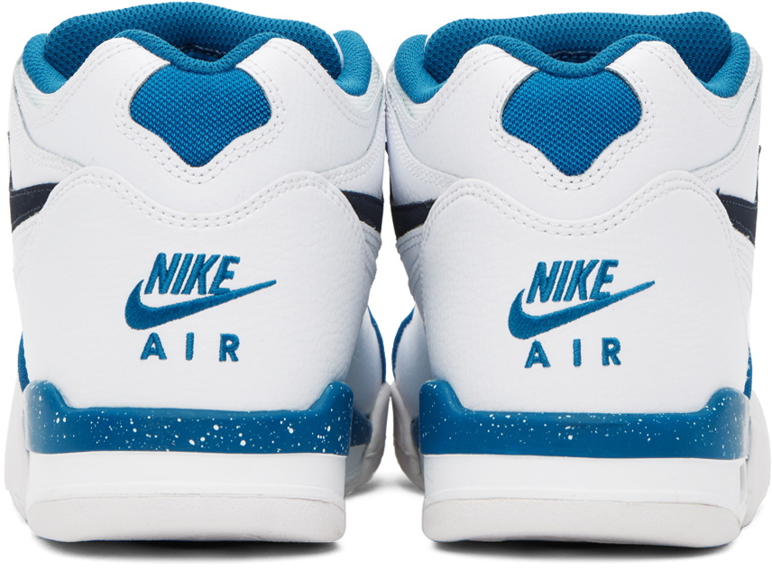 Nike White & Blue Air Flight 89 Sneakers Nike