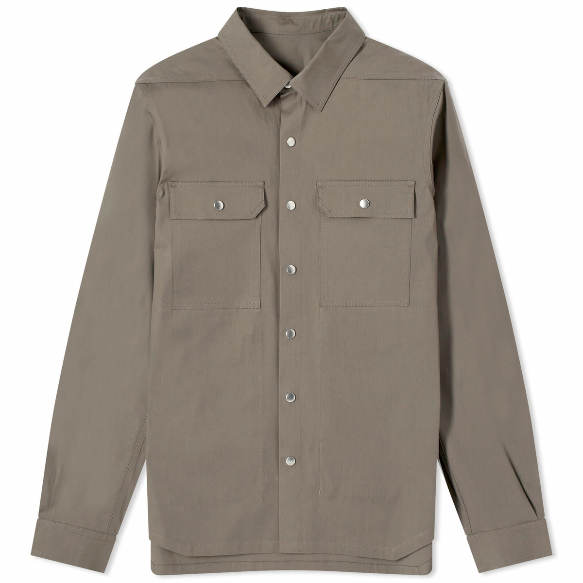Rick Owens Men's Heavy Cotton Outershirt in Dust Rick Owens