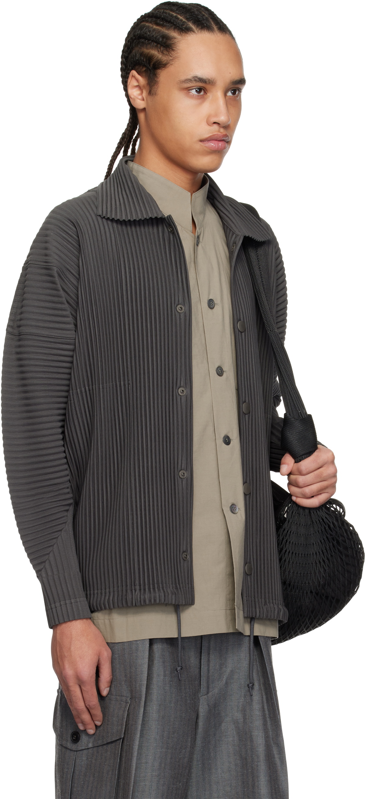 HOMME PLISSÉ ISSEY MIYAKE Gray Monthly Color March Jacket Homme