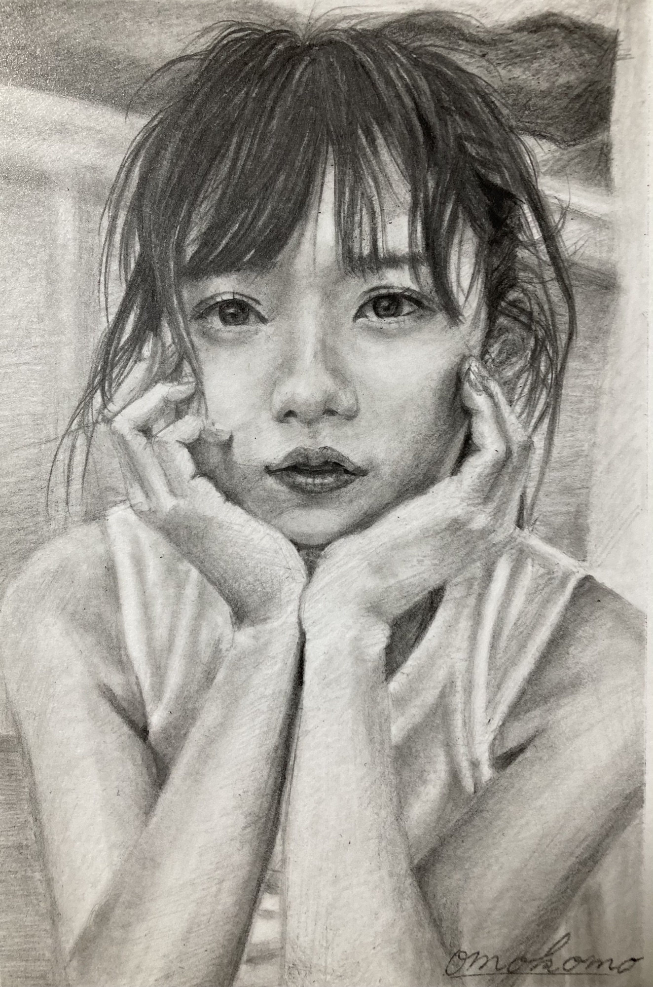 御依頼頂いた作品ポストカードサイズ鉛筆画 | ニャンコとの暮らしの中