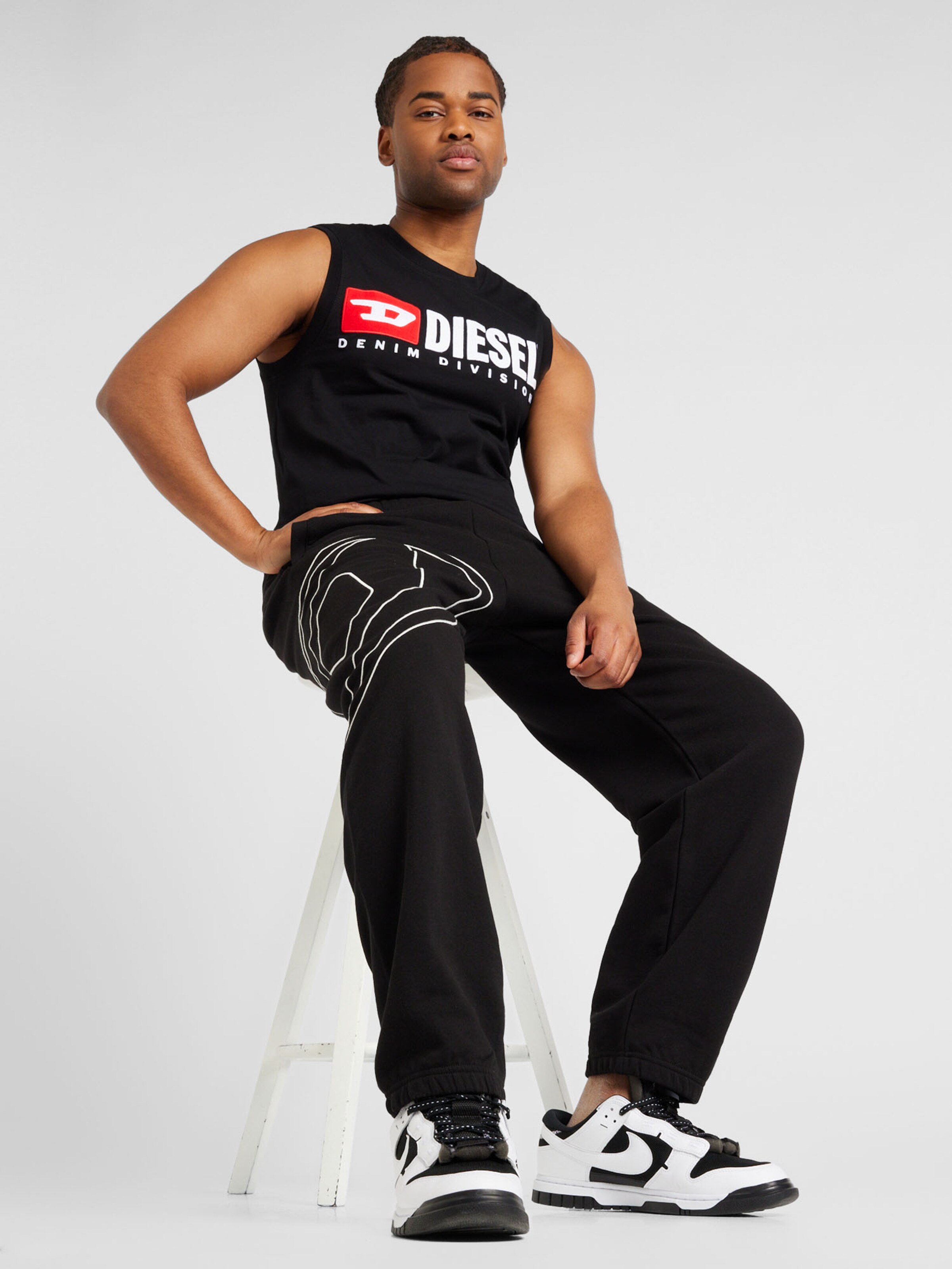 DIESEL Shirt 'T-Isco-Div' in Black | ABOUT YOU