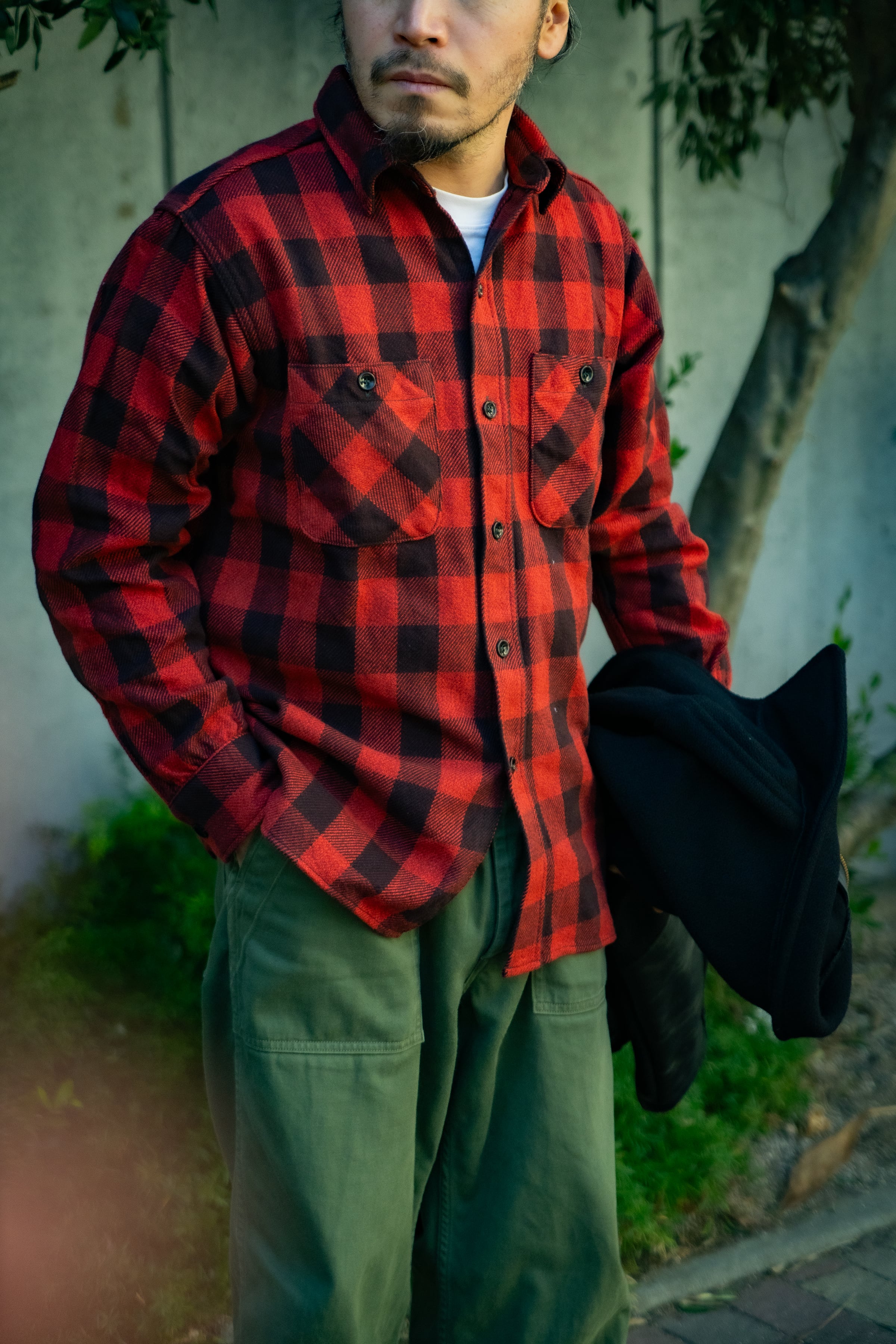 8HU TWISTED-YARN BUFFALO CHECK FLANNEL SHIRT – The Real McCoy's