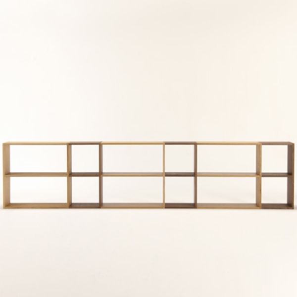 無印良品 スタッキングシェルフ ワイド 2段 オーク材 幅81.5×奥行28.5