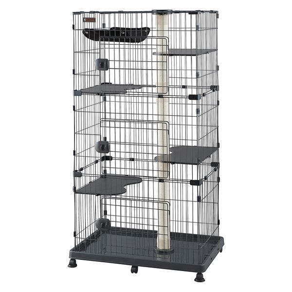 アイリスオーヤマ 猫 ケージ 5段 キャットケージ キャットタワー付 幅