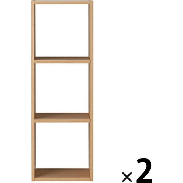 無印良品 スタッキングシェルフ 3段 オーク材 幅42×奥行28.5×高さ121cm