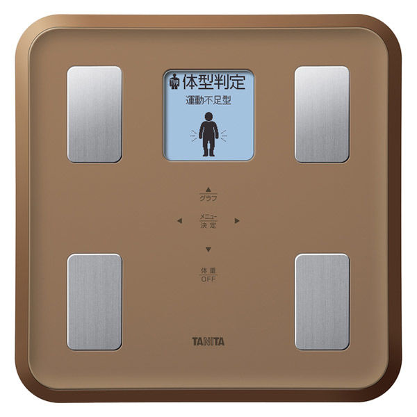 タニタ 体重計 体組成計 ブラウン グラフ表示 顔イラストや応援