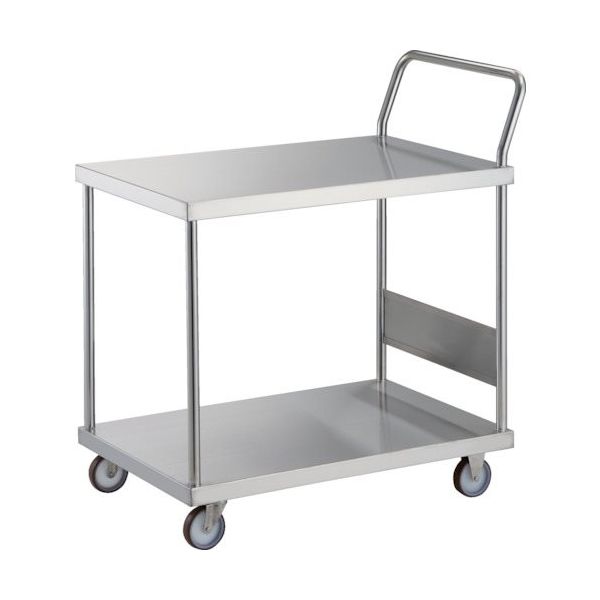 TRUSCO ステンレス台車 オールステン台車 800X450 片袖2段 NU車輪