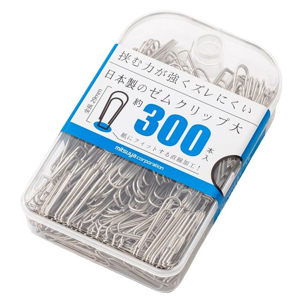ミツヤ ゼムクリップ大 300本 BX2-GM1/39144 1セット(300本×10)（直送