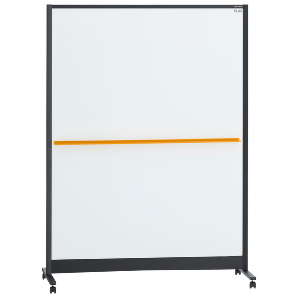 プラス ブラックフレームホワイトボード 両面 スチール 幅1250mm
