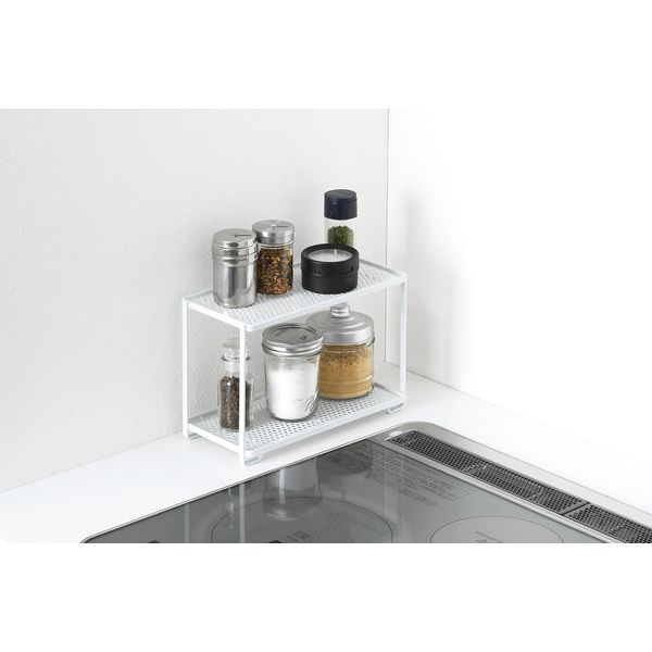 パール金属 調味料ラック 2段 スパイスラック スチール製 キッチン