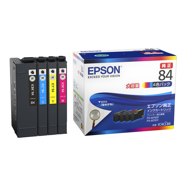 エプソン (EPSON) IC4CL84(虫めがね) 純正インクカートリッジ 4色