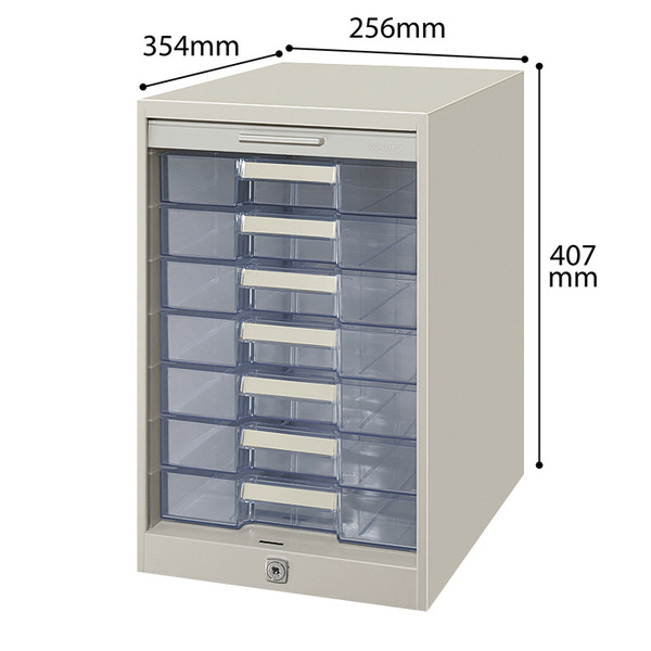 コクヨ シャッターケース 透明プラスチック引き出しタイプ A4タテ 浅型