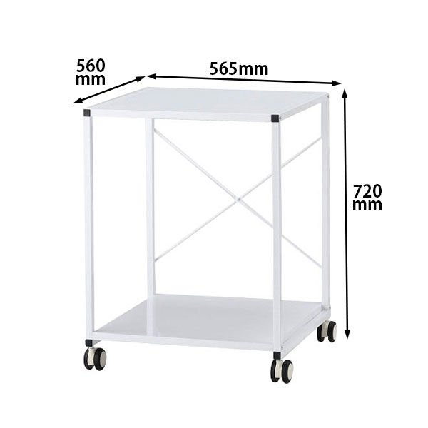 林製作所 重量型 プリンタラック 2段 （直送品） - アスクル