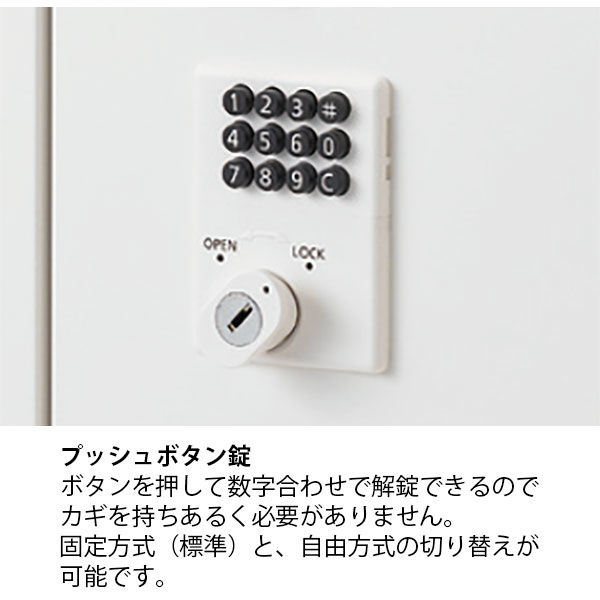 組立設置込】イトーキ シンラインキャビネット 3段 両開き テンキー錠