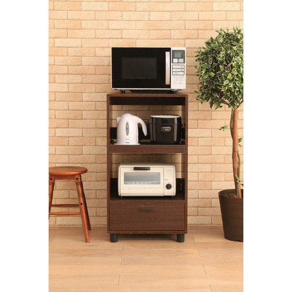 アイリスオーヤマ キッチンボード ブラウンオーク 幅500×奥行370×高さ