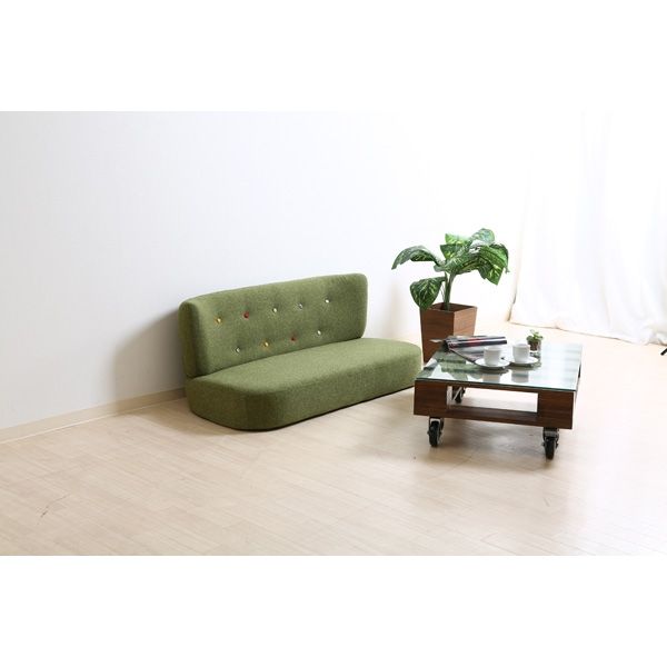 不二貿易 ソファ 2人掛 デイジー 幅1230mm グリーン 34263 1台（直送品