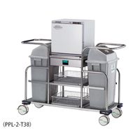 アズワン 清拭オムツ交換車 18L(おしぼり65~80本収納) PPL-2-J16M 1台