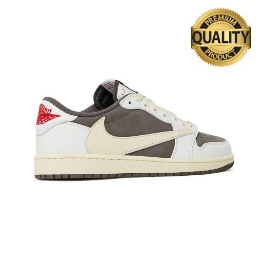 TÊNIS TRAVIS SCOTT x AIR JORDAN 1 LOW BLACK PHANTOM - MARFIM