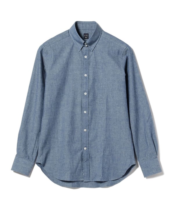BEAMS F（ビームスF）シャンブレー タブカラーシャツ（シャツ