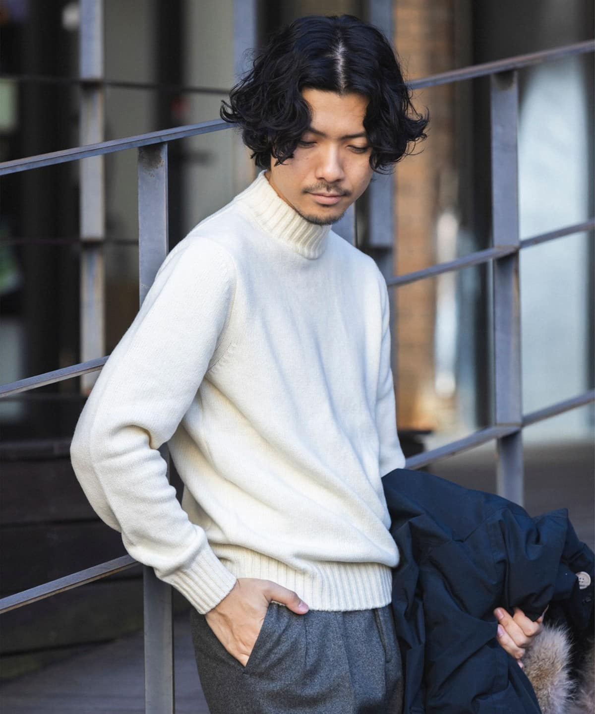 ビームス カラーネップニット ビームス] L/Sニット 3ゲージ カラー