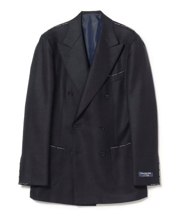 BEAMS F（ビームスF）MARZOTTO ウール ホップサック ダブルブレスト