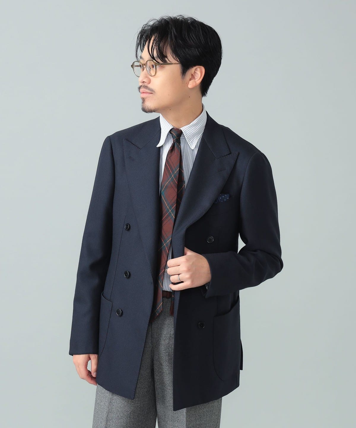 BEAMS F（ビームスF）BEAMS F EXCLUSIVE FABRIC ウール ホップサック