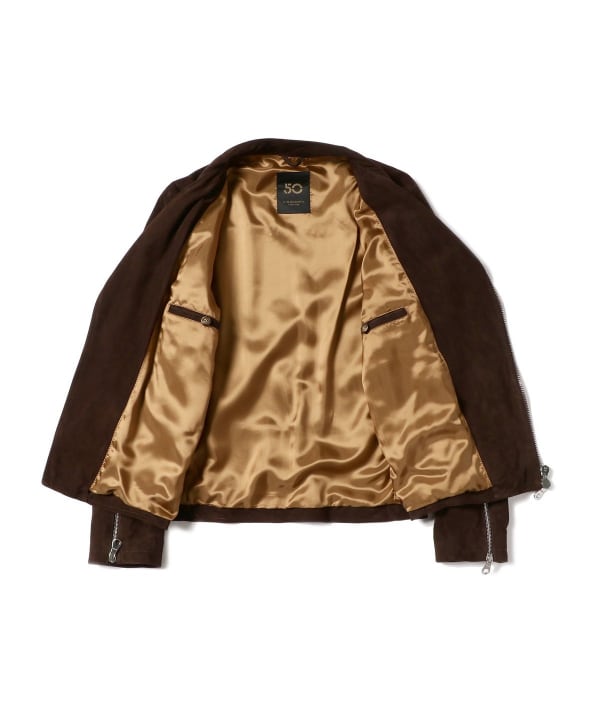 BEAMS F（ビームスF）CINQUANTA / スエード スタンドカラー ダブル