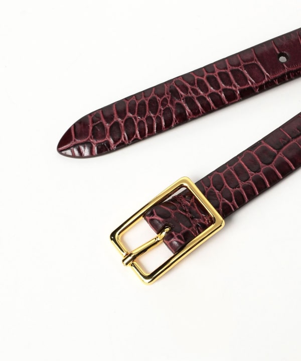 BEAMS F（ビームスF）Anderson's / クロコスタンプ レザーベルト