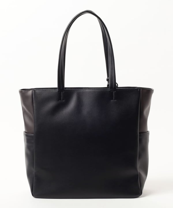 BEAMS HEART（ビームス ハート）フェイクレザー 切替 トートバッグ