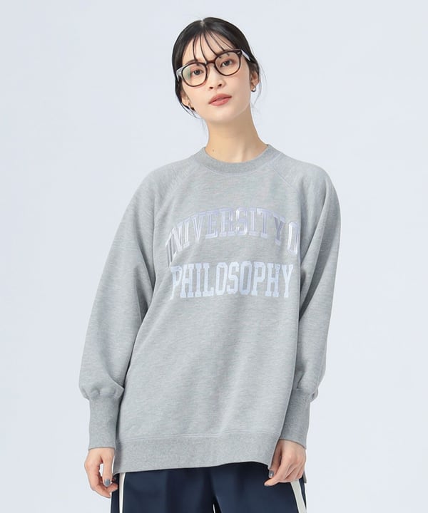 BEAMS HEART（ビームス ハート）プリント × 刺繍 ビッグスウェット