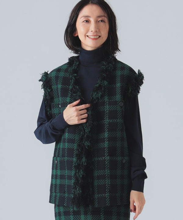 EFFE BEAMS（エッフェ ビームス）カラーツイード ジレ（トップス