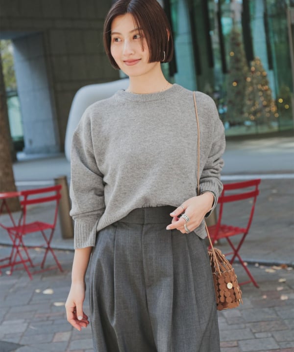 Demi-Luxe BEAMS（デミルクス ビームス）7ゲージ ウール クルーネック