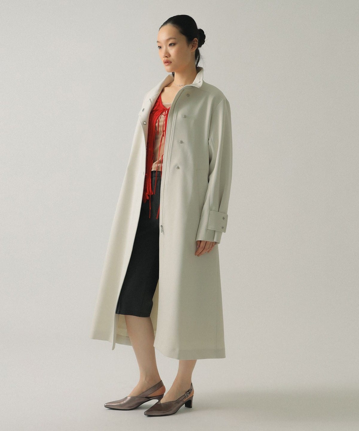 Ray BEAMS（レイ ビームス）メタルボタン スタンド コート（コート