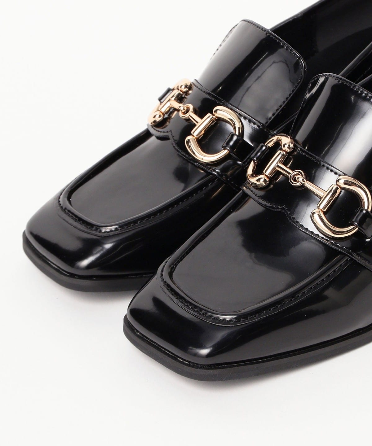 Ray BEAMS（レイ ビームス）スタック ヒール ビット ローファー