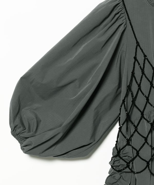 CAROLINA GLASER（カロリナ グレイサー）ビーズビスチェ付 ワンピース