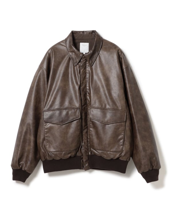 B:MING by BEAMS（ビーミング by ビームス）フェイクレザー 中綿 A2