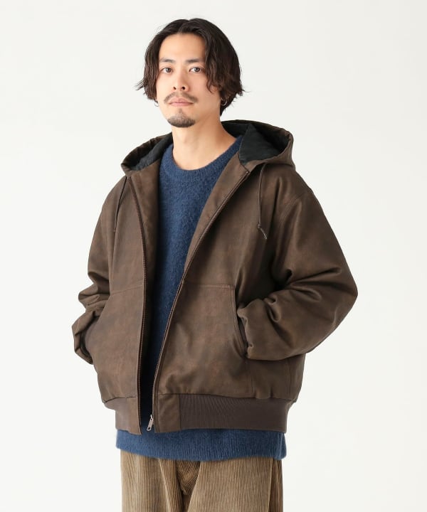 B:MING by BEAMS（ビーミング by ビームス）フェイク レザー ジップ