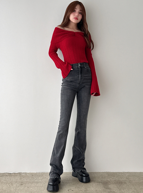 ストレッチフレアデニムパンツ[cu532] | レディースファッション通販の