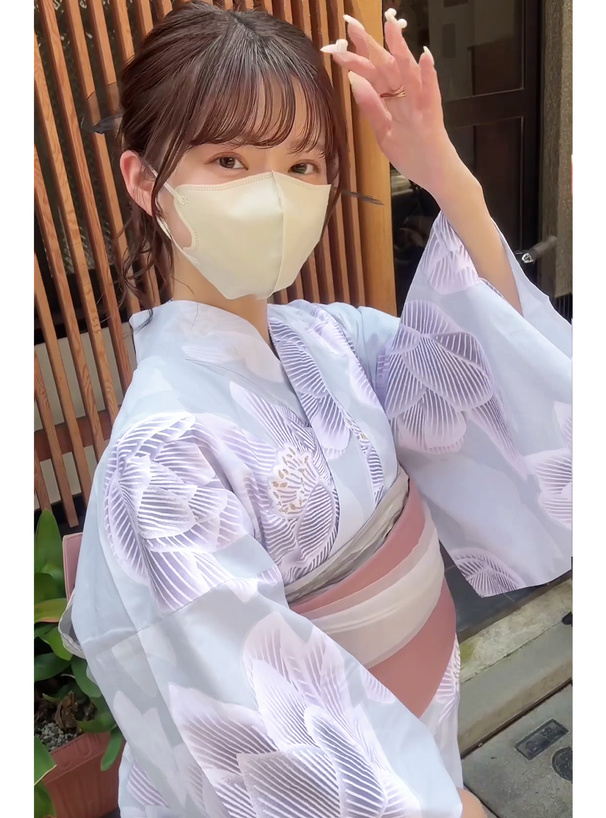 蓮の花柄浴衣セット[gi1318] | レディースファッション通販のグレイル