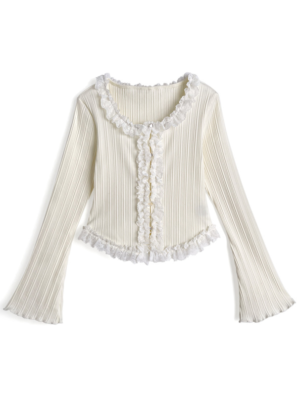 レースフリルトップス[dk1564] | レディースファッション通販の