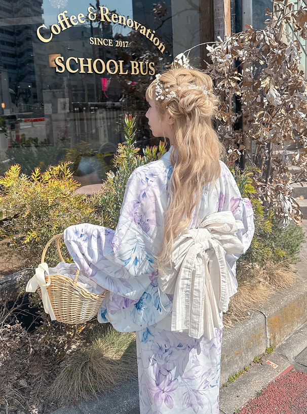 3点セット2Way水彩花柄セパレート浴衣[fy023] | レディース