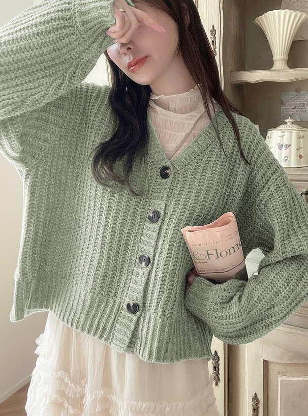 Vネックニットカーディガン[k9261d] | レディースファッション通販の